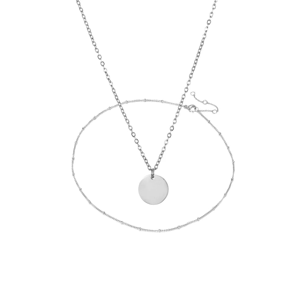 eManco Fashion Layered Chain Necklace Gold color  Chain Imitation pearls Necklace for Women Geometric Female  Chokers Necklaces