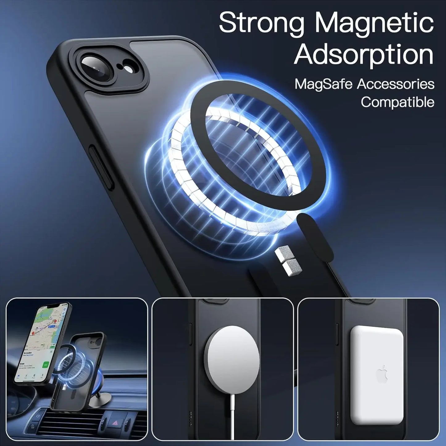 For Magsafe Magnetic Wireless Charging Case For iPhone 16E iPhone16E 5G Shockproof Matte Back Cover Coque