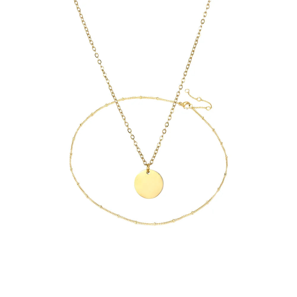 eManco Fashion Layered Chain Necklace Gold color  Chain Imitation pearls Necklace for Women Geometric Female  Chokers Necklaces