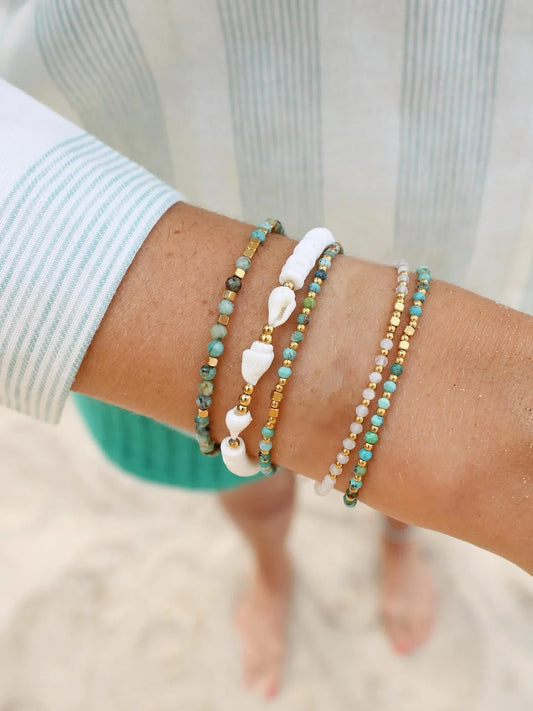 CCGOOD Natural Stone Bead Bracelet for Women Adjustable Bracelets Summer Shell Boho Chic Gift Jewelry Pulseras para Mujer