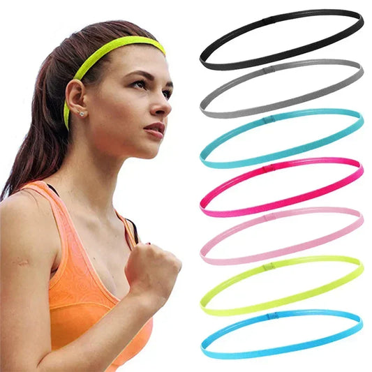1PC Women Men Yoga Hair Bands Sports Fitness Headband Girls Sport Anti-slip Elastic Rubber Sweatband Football Running Hairband