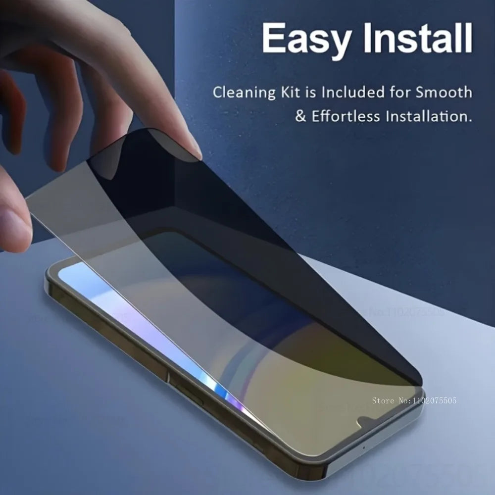 [4-in-1]2Pcs Full Cover Anti-Spy Tempered Glass for IPhone 13 Promax 11 Pro 14 Plus 12 Mini 15 Promax 16E+2Pcs Lens Protective
