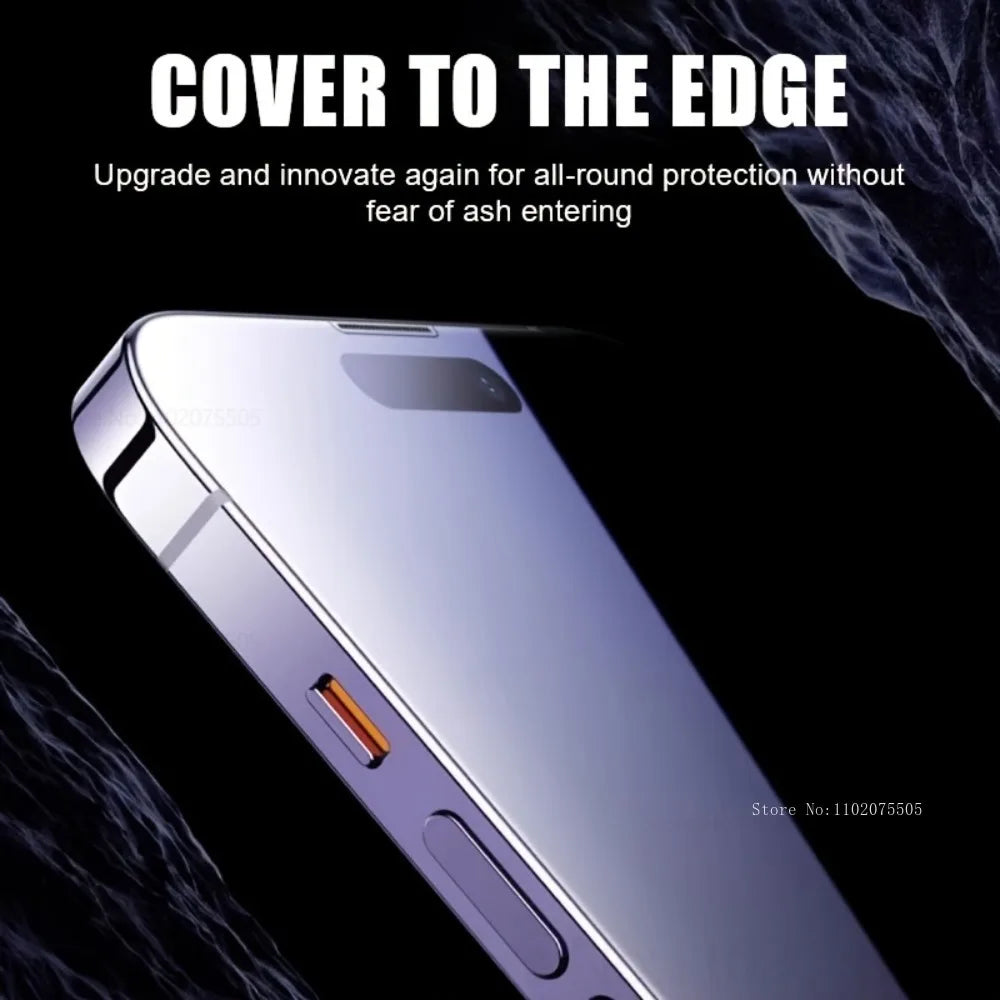 [4-in-1]2Pcs Full Cover Anti-Spy Tempered Glass for IPhone 13 Promax 11 Pro 14 Plus 12 Mini 15 Promax 16E+2Pcs Lens Protective